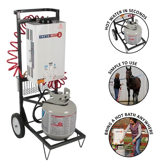 INSTA-HOT 2 PORTABLE HORSE WASHING SYSTEM COMBO WITH CART